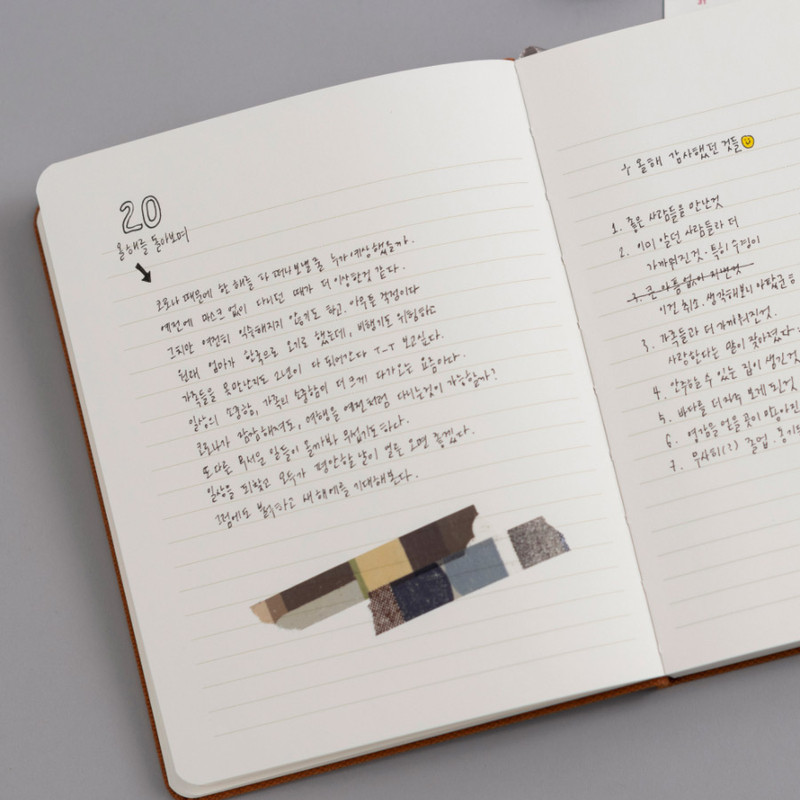 Usage example - Byfulldesign Making memory small and wide lined notebook