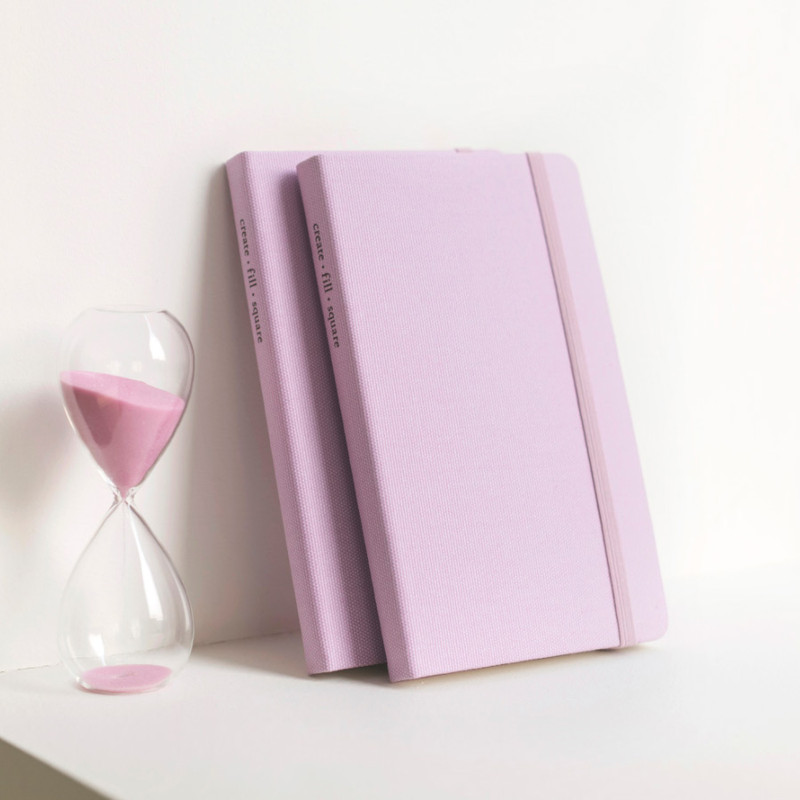 Pink Lavender - Byfulldesign Making memory medium grid notebook ver2