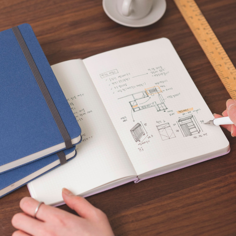 Evening Blue - Byfulldesign Making memory medium grid notebook ver2
