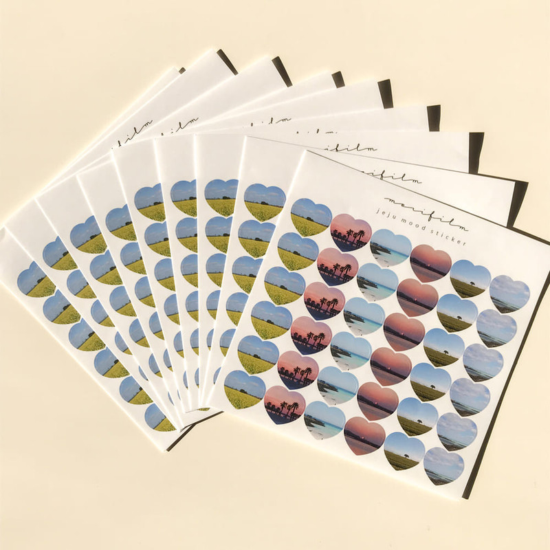 Meri Film Jeju mood paper heart sticker Meri Film Jeju mood paper heart sticker
