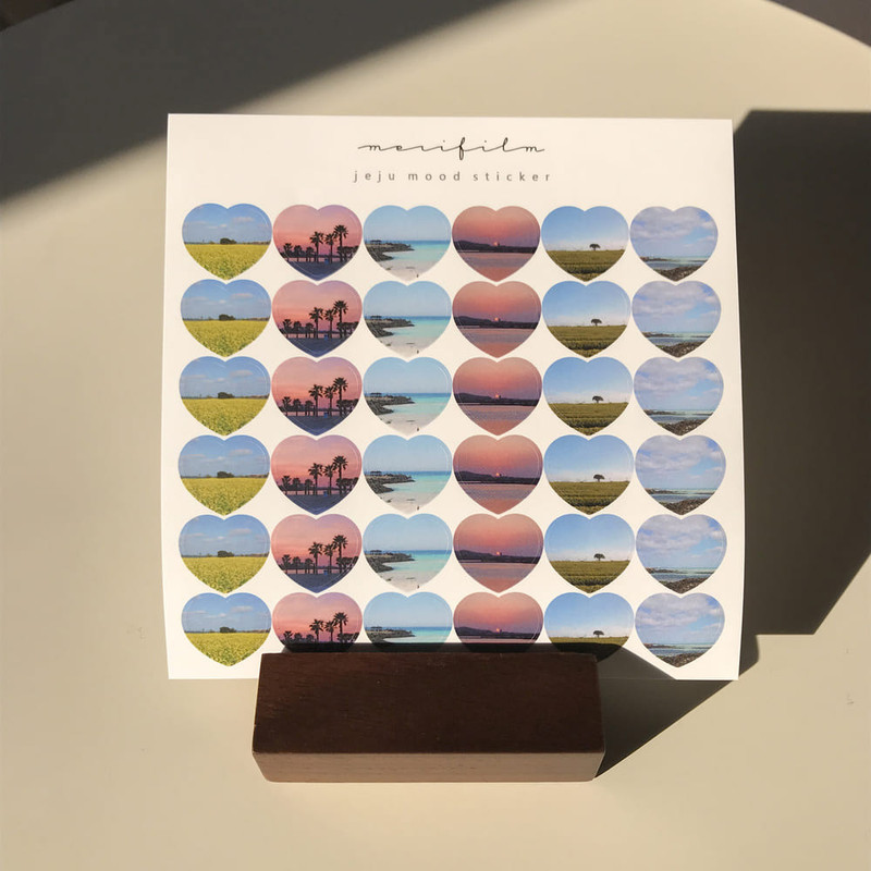 Meri Film Jeju mood paper heart sticker Meri Film Jeju mood paper heart sticker