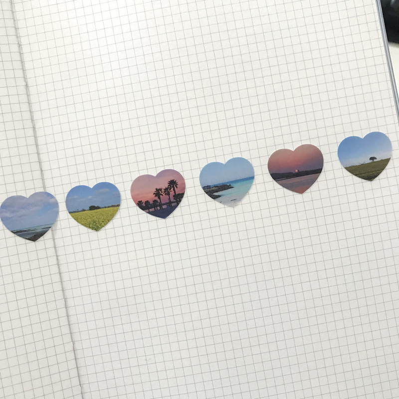 Meri Film Jeju mood paper heart sticker Meri Film Jeju mood paper heart sticker