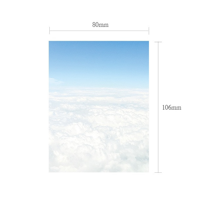 Size - Meri Film Cloud memo writing notepad