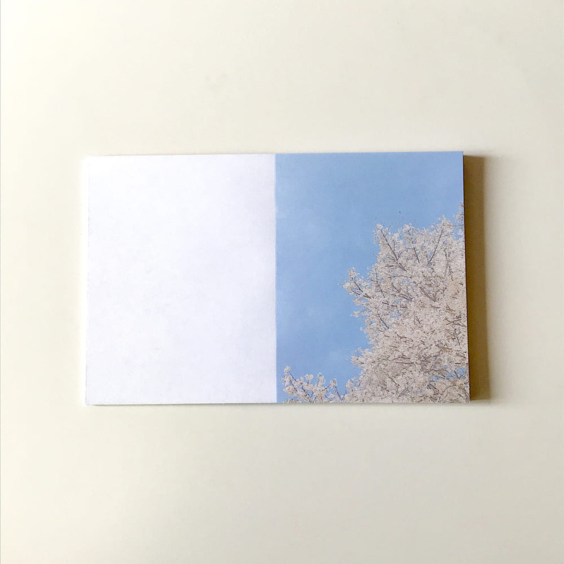 Easy tear off - Meri Film Spring cherry blossom memo writing notepad Easy tear off - Meri Film Spring cherry blossom memo writing notepad