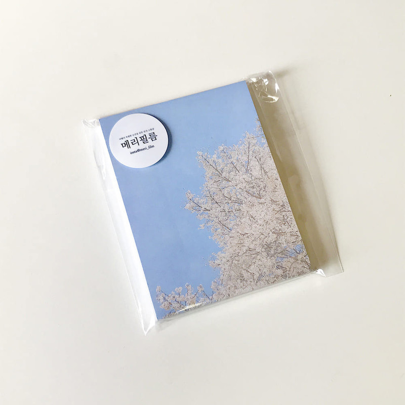 Package - Meri Film Spring cherry blossom memo writing notepad Package - Meri Film Spring cherry blossom memo writing notepad