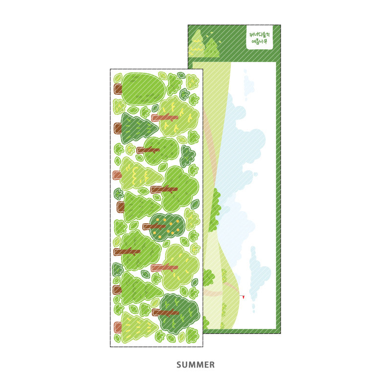 02 Summer - Wanna This Forest's Tree Paper Sticker