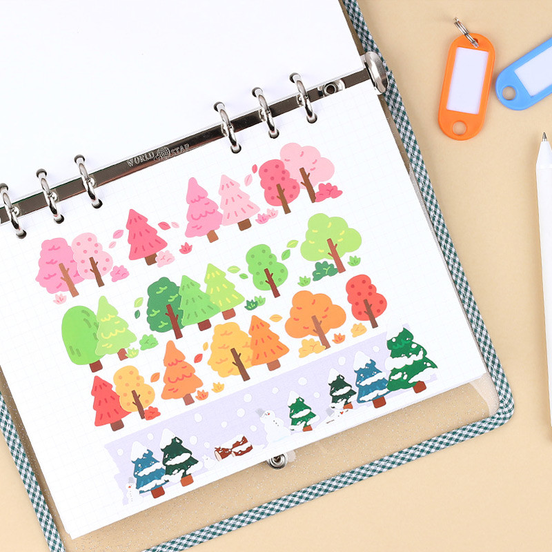 4 Season Tree Stickers -  Wanna This Forest's Tree Paper Sticker