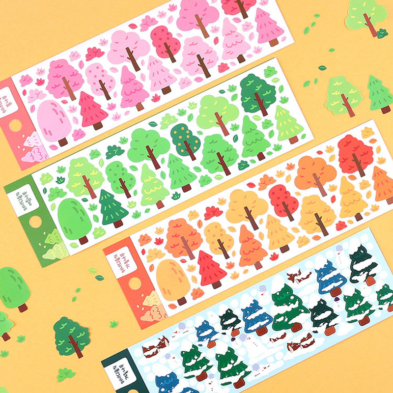 Wanna This Forest's tree paper sticker Wanna This Forest's tree paper sticker