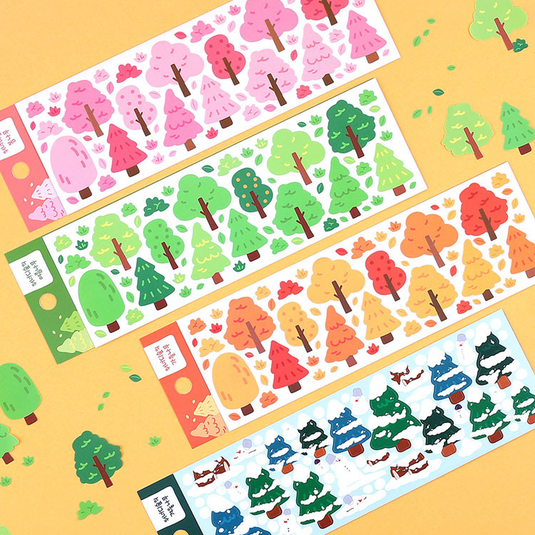 Wanna This Forest's Tree Paper Sticker
