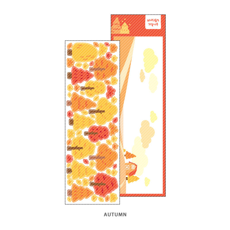 03 Autumn - Wanna This Forest's Tree Paper Sticker