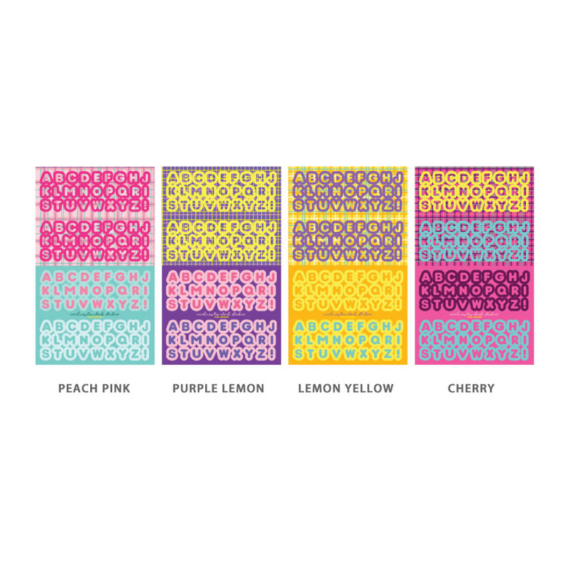 Option - ICIEL Newtro check Alphabet paper removable sticker Option - ICIEL Newtro check Alphabet paper removable sticker