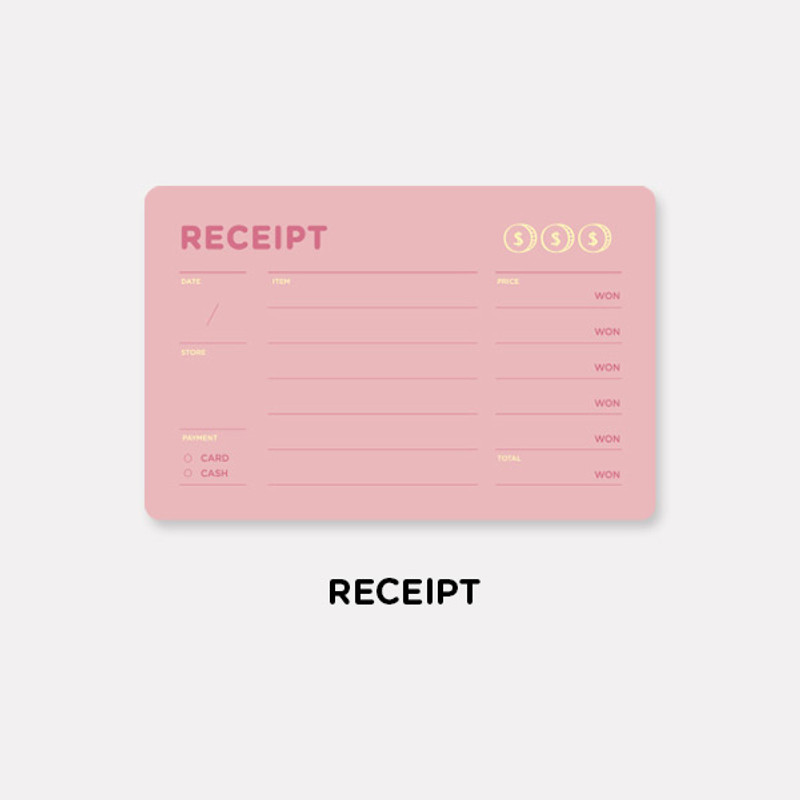 Receipt - Gunmangzeung The memo my various sticky notepad