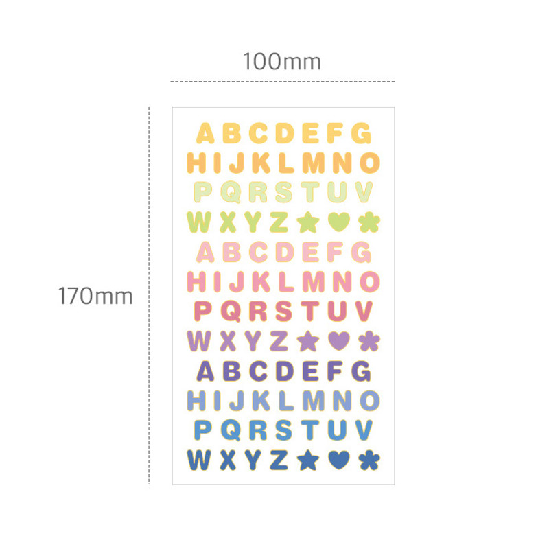 Size - Indigo Gold line PVC removable sticker