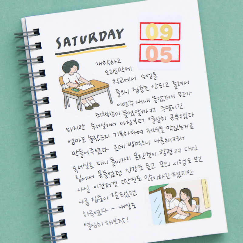 Usage example - Indigo Color and Gradation Number sticker set Usage example - Indigo Color and Gradation Number sticker set