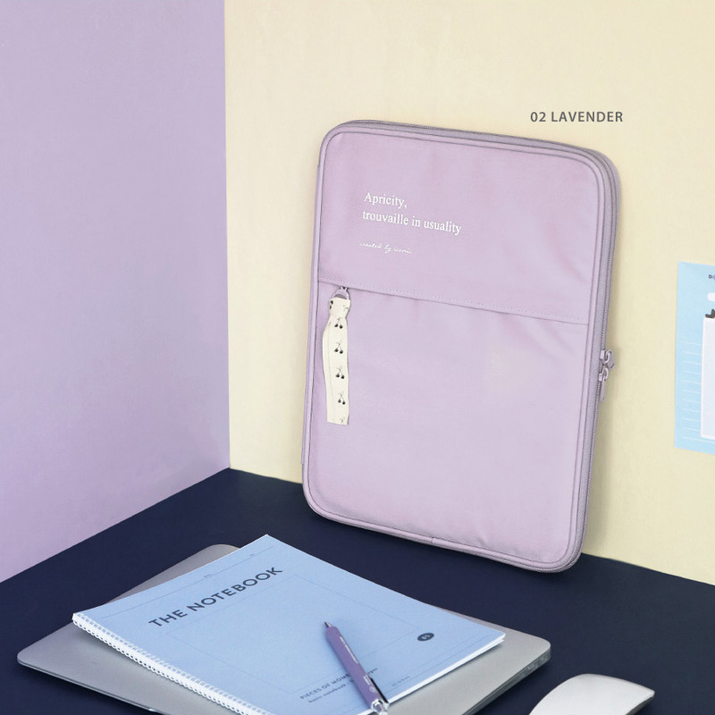 Lavender - ICONIC Cottony 13 inches laptop zipper sleeve case Lavender - ICONIC Cottony 13 inches laptop zipper sleeve case