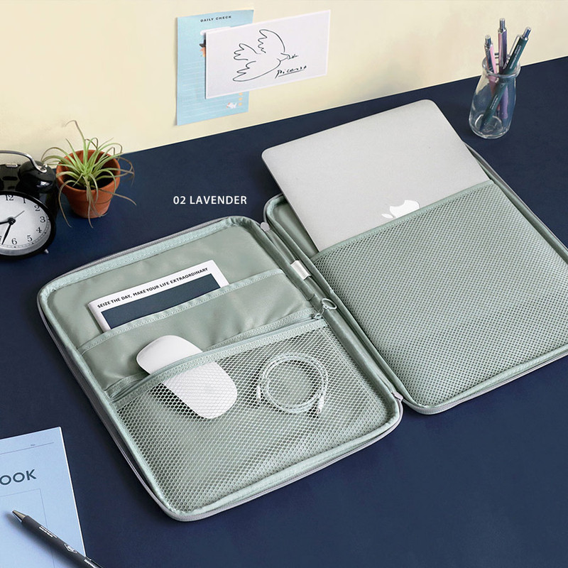 Lavender - ICONIC Cottony 13 inches laptop zipper sleeve case Lavender - ICONIC Cottony 13 inches laptop zipper sleeve case