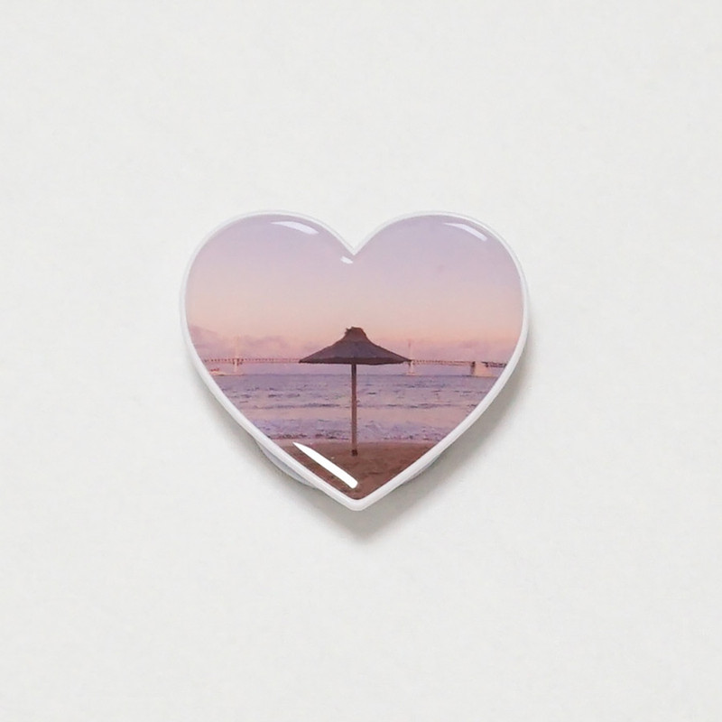 Meri Film Pink heart sunset pop up phone grip holder