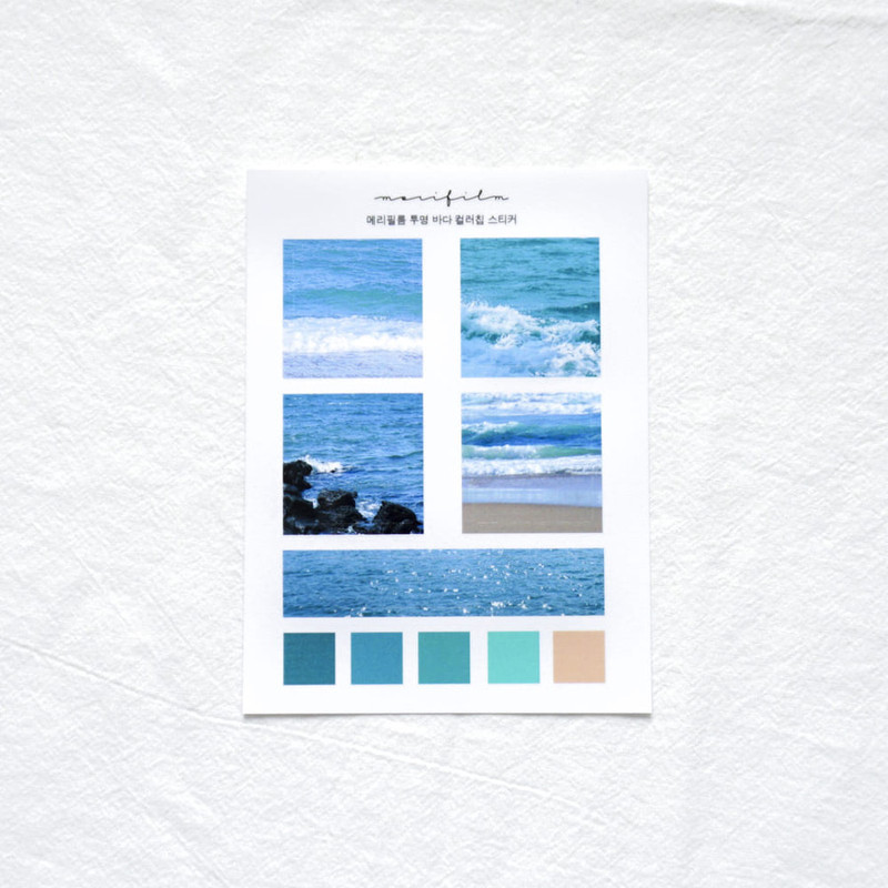 Meri Film Ocean color chips translucent sticker set