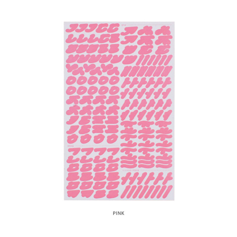 Pink - After The Rain Cinematic Korean Alphabet removable sticker Pink - After The Rain Cinematic Korean Alphabet removable sticker