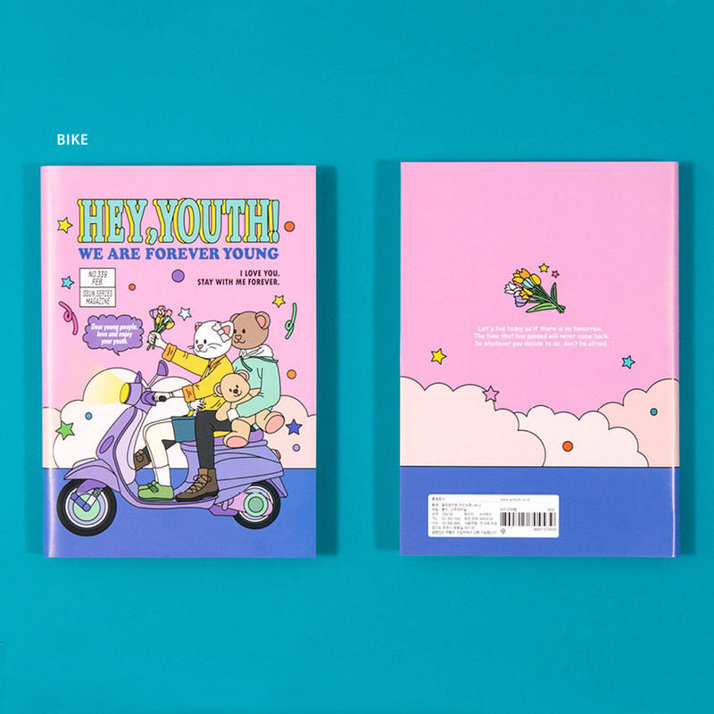 Bike - Ardium Color point lined notebook ver2 with PVC cover