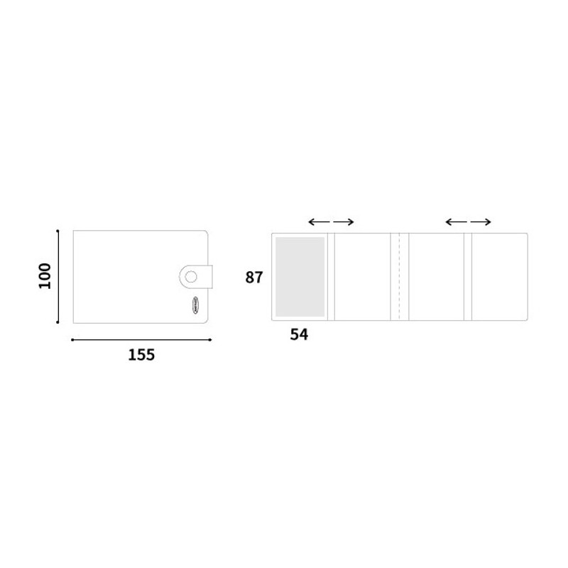 Size - Moa Moa slip in pocket small photo name card album ver2 Size - Moa Moa slip in pocket small photo name card album ver2