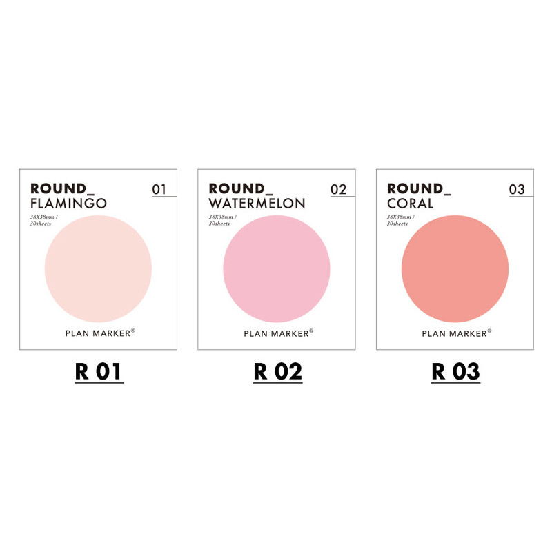 Color - PAPERIAN Round large planner bookmark sticky notepad