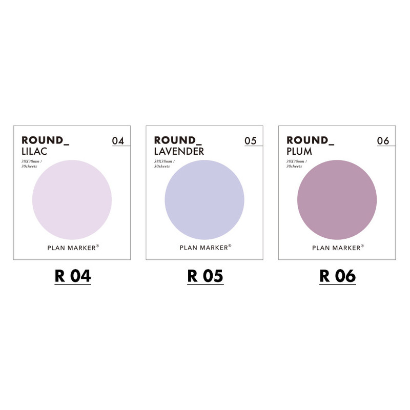 Color - PAPERIAN Round large planner bookmark sticky notepad