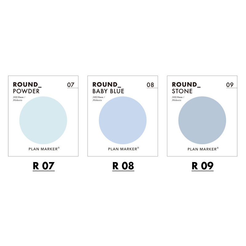 Color - PAPERIAN Round large planner bookmark sticky notepad