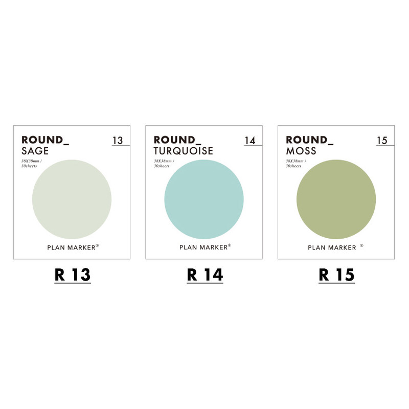 Color - PAPERIAN Round large planner bookmark sticky notepad