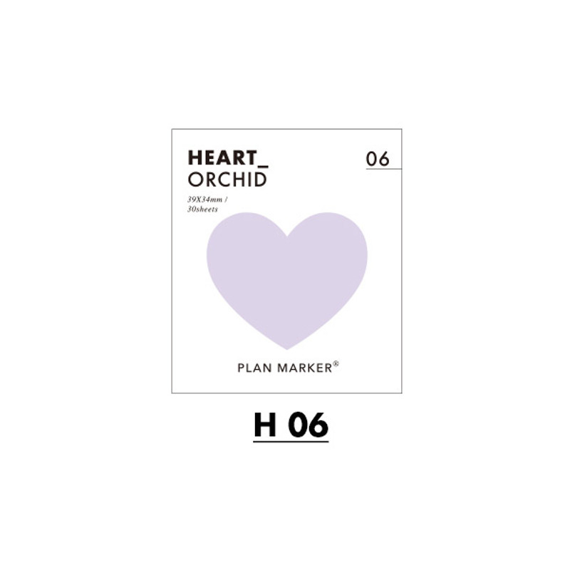 Orchid - PAPERIAN Heart large planner bookmark sticky notepad Orchid - PAPERIAN Heart large planner bookmark sticky notepad
