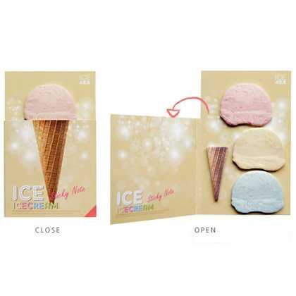 e2 cute Ice cream sticky notes