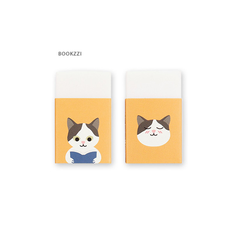 Bookzzi - Bookfriends Reading pet white pencil eraser Bookzzi - Bookfriends Reading pet white pencil eraser