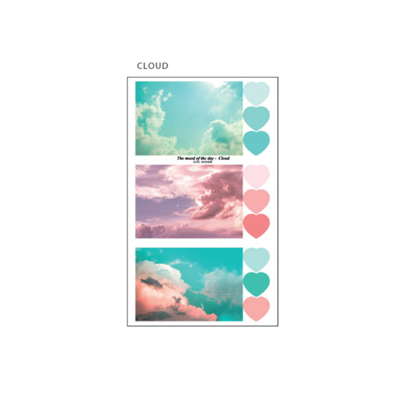 Cloud - ICIEL Daily photo heart paper sticker Cloud - ICIEL Daily photo heart paper sticker