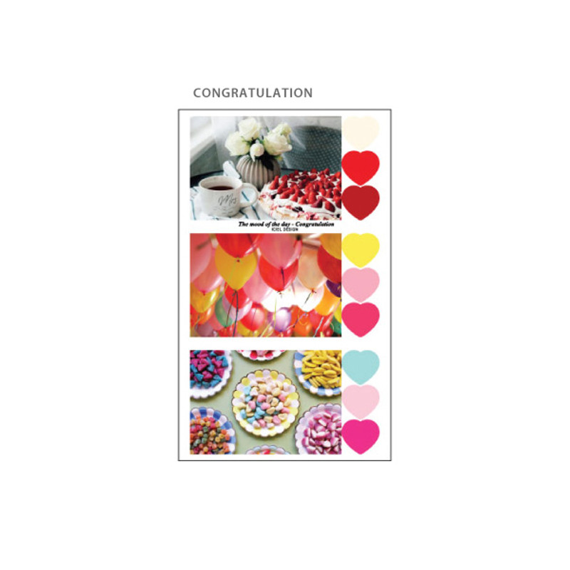 Congratulation - ICIEL Daily photo heart paper sticker Congratulation - ICIEL Daily photo heart paper sticker