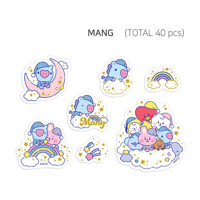 MANG - BT21 Dream baby clear sticker flake pack