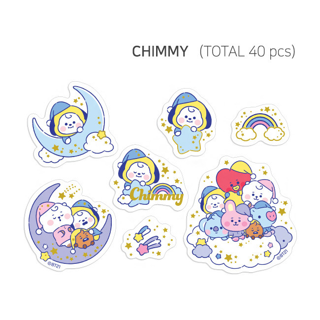 CHIMMY - BT21 Dream baby clear sticker flake pack