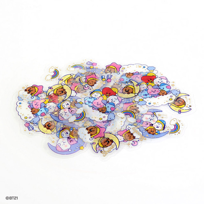 BT21 Dream baby clear sticker flake pack