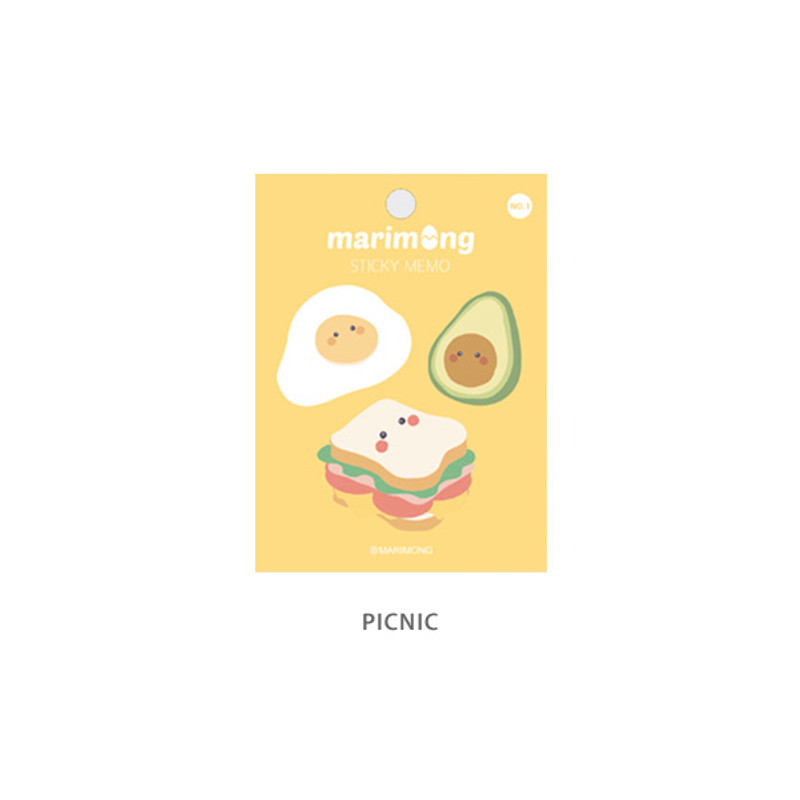 Picnic - Flying Whales Marimong bookmark sticky notepad A set Picnic - Flying Whales Marimong bookmark sticky notepad A set