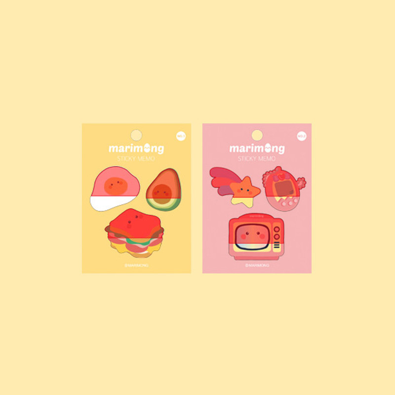 Flying Whales Marimong bookmark sticky notepad A set Flying Whales Marimong bookmark sticky notepad A set