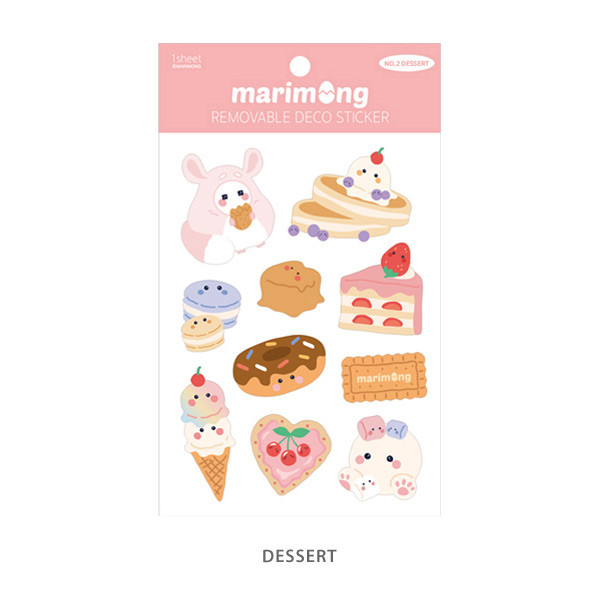 Dessert - Flying Whales Marimong removable paper sticker
