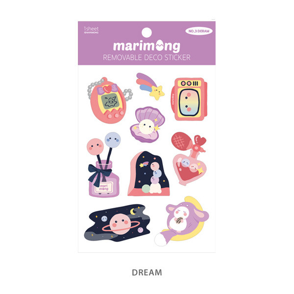 Dream - Flying Whales Marimong removable paper sticker
