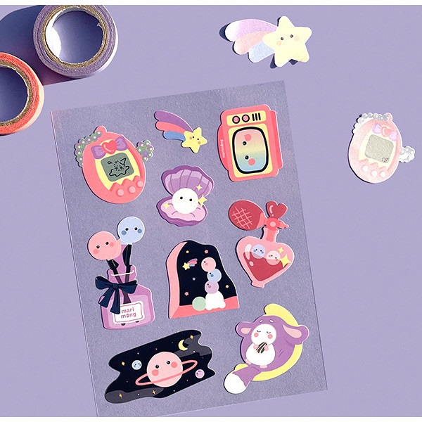 Flying Whales Marimong removable paper sticker