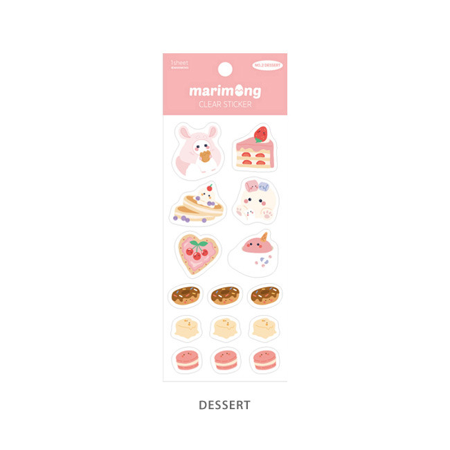 Dessert - Flying Whales Marimong PVC clear sticker