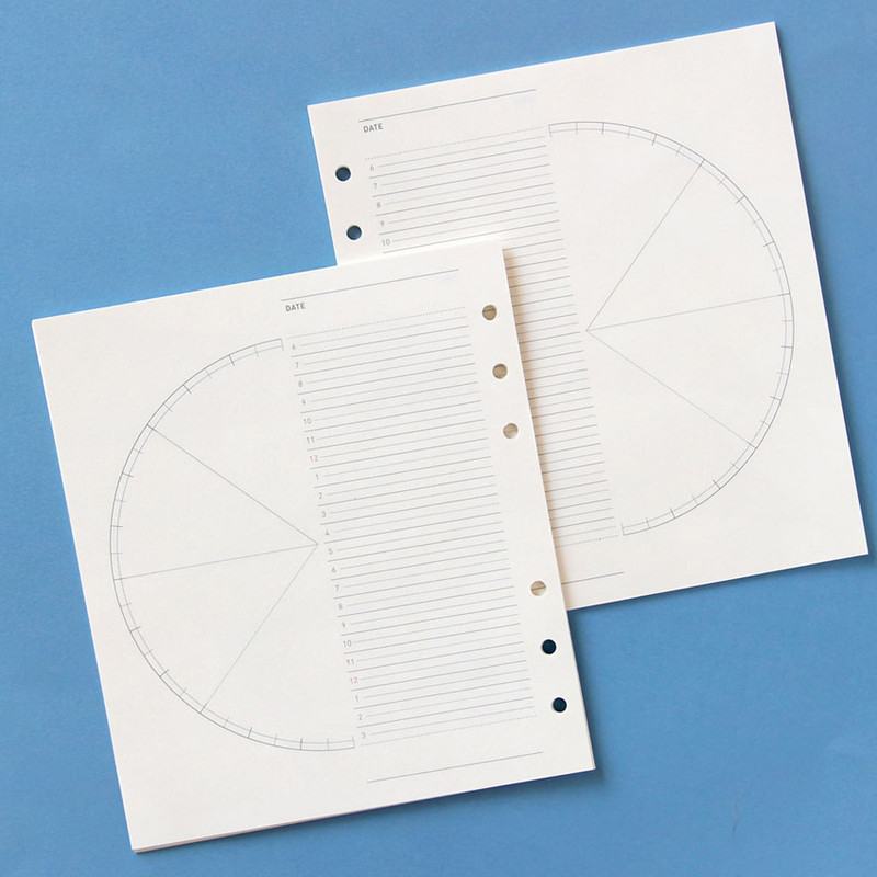 Jam Studio Daily time plan wide A6 6 ring paper refill set Jam Studio Daily time plan wide A6 6 ring paper refill set