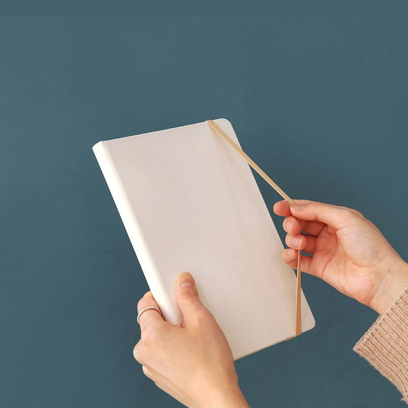 Elastic band closure-  Indigo Prism 200 hardcover grid notebook with elastic band