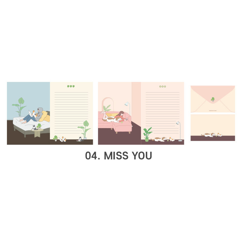04 Miss you - ICONIC Haru letter and envelope set 04 Miss you - ICONIC Haru letter and envelope set