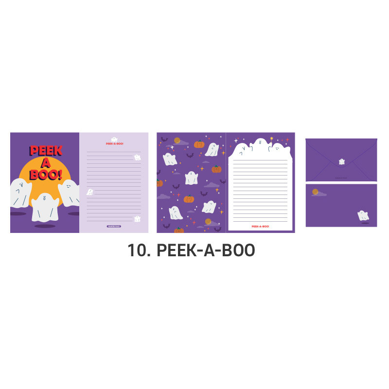 10 Peek-a-boo - ICONIC Merry letter and envelope set
