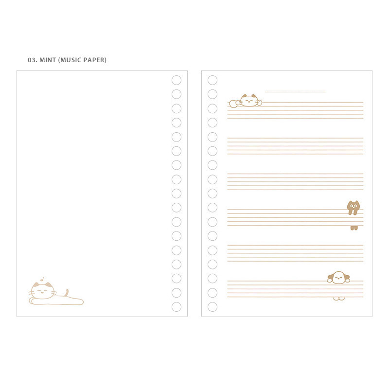 03 Mint (music paper) - ICONIC Doremi A6 size spiral bound notebook 03 Mint (music paper) - ICONIC Doremi A6 size spiral bound notebook
