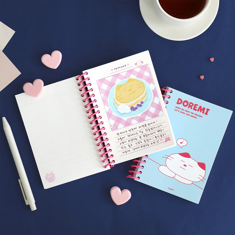 02 Sky Blue (essay) - ICONIC Doremi A6 size spiral bound notebook 02 Sky Blue (essay) - ICONIC Doremi A6 size spiral bound notebook