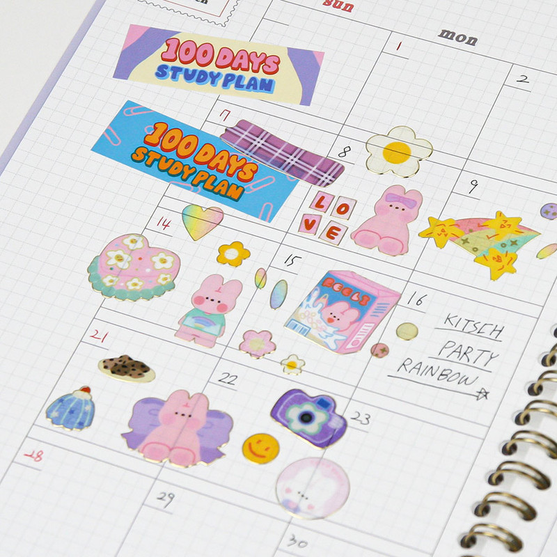 Usage example - DESIGN GOMGOM Reeli gold line clear sticker Usage example - DESIGN GOMGOM Reeli gold line clear sticker